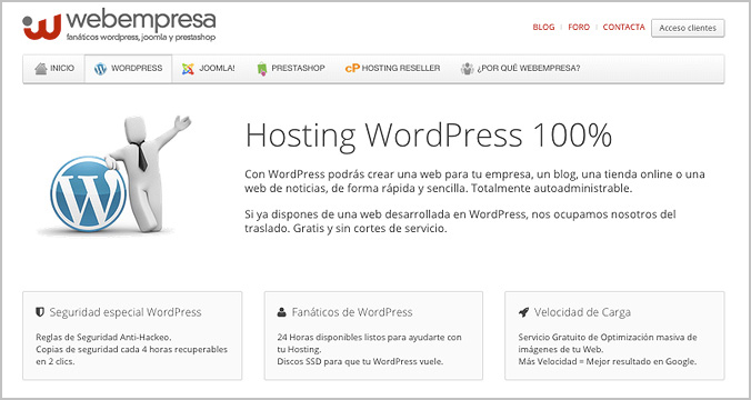 Webempresa, hosting en español